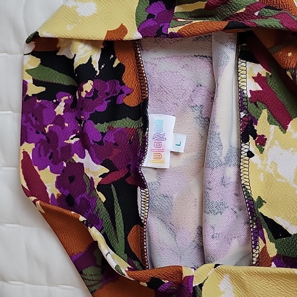 NWT Lularoe Cassie Floral Pencil Skirt size L - Picture 5 of 6